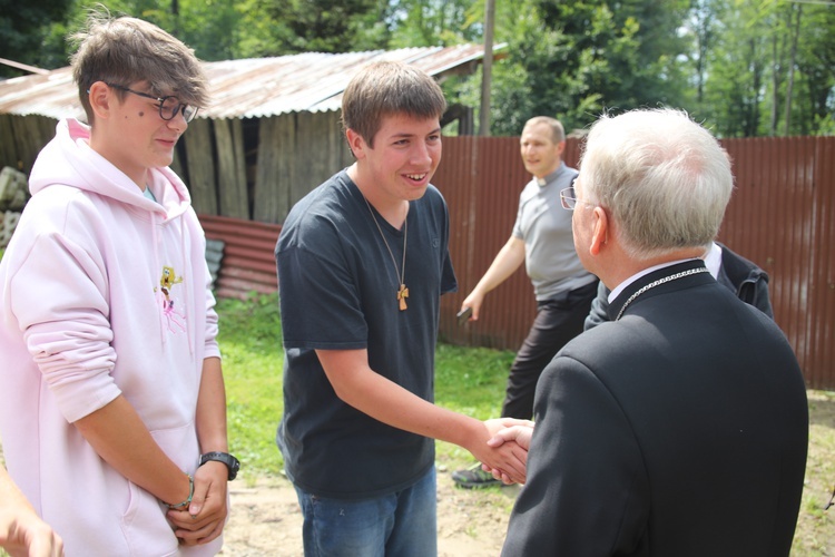 Powitanie symboli ŚDM na Śnieżnicy