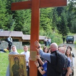 Powitanie symboli ŚDM na Śnieżnicy