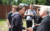 Powitanie symboli ŚDM na Śnieżnicy