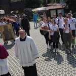 Powitanie symboli ŚDM na Śnieżnicy