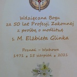 Dziękczynienie za 50 lat profesji zakonnej