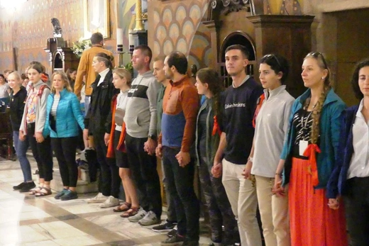 Wieczorne powitanie 410. Pielgrzymki Żywieckiej w Żywcu - 2021