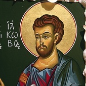 Ikona autorstwa Katarzyny Kobuszewskiej na wystawie „Święci Pańscy w ikonie” w Muzeum Diecezjalnym w Płocku.