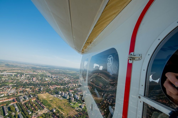 Przelot zeppelina nad Śląskiem