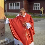 Ochotnica Dolna. Poświęcenie placu pod budowę nowego kościoła