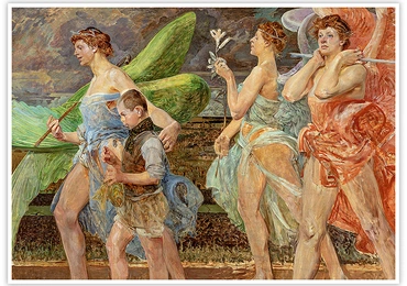 Jacek Malczewski "Tobiasz z aniołami", olej na desce, ok. 1908 r. Muzeum Śląskie, Katowice