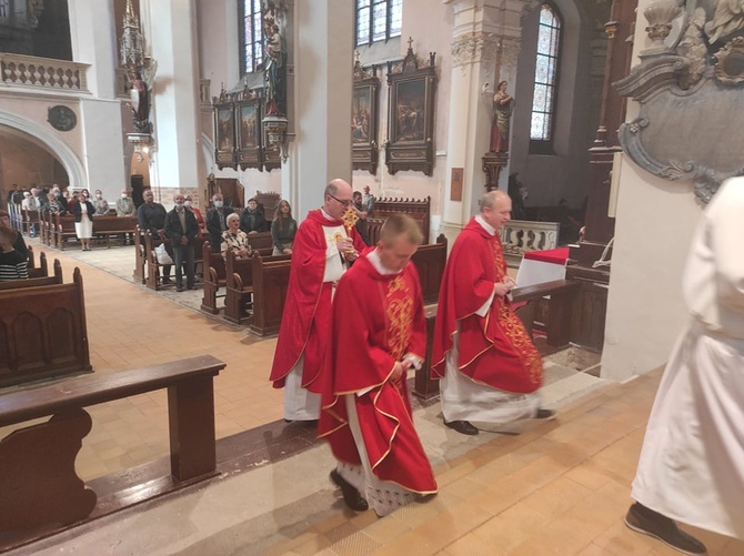 Poświęcenie stacji szlaku św. Wojciecha w Ząbkowicach Śl.