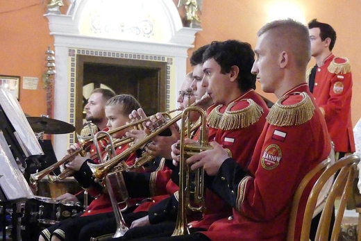 Koncert Papieski orkiestry dętej z Kaniowa w bielskiej Straconce