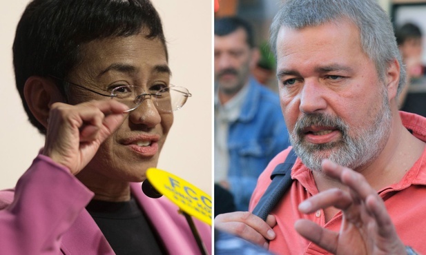 Maria Ressa i Dmitrij Muratow 