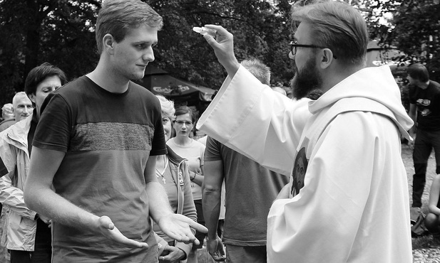 Śp. Paweł Mendroch na Ewangelizacji w Beskidach na Soszowie w 2019 r.