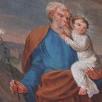 Pałuki. Św. Józef z Dzieciątkiem Jezus (detal z feretronu)
