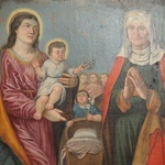 Bogate k. Przasnysza. Obraz św. Anny Samotrzeciej w głównym ołtarzu