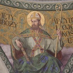 Płock-katedra. Św. Ambroży (malowidło w tamburze kopuły)