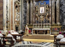 ▼	Msza Święta w rzymskiej bazylice Matki Bożej Większej.