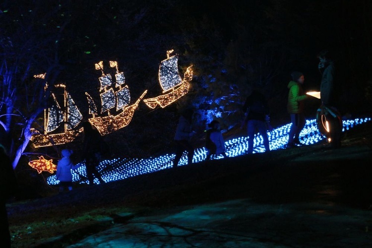 Ogród botaniczny zamienił się w park świateł.