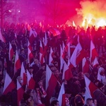 Marsz Niepodległości zakończył się na błoniach Stadionu Narodowego