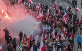 Marsz Niepodległości zakończył się na błoniach Stadionu Narodowego