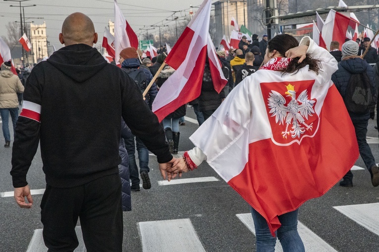 Marsz Niepodległości zakończył się na błoniach Stadionu Narodowego