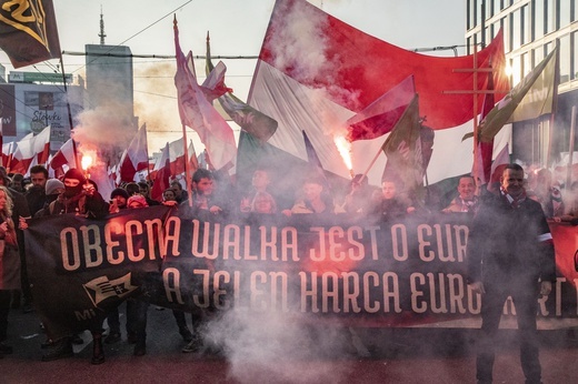 Marsz Niepodległości zakończył się na błoniach Stadionu Narodowego