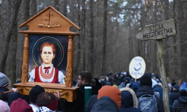 Wejście do rudziańskiego lasu.