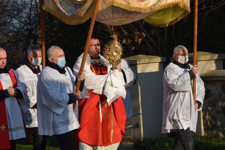 Poświęcenie figury św. Katarzyny w Rzeczycy 