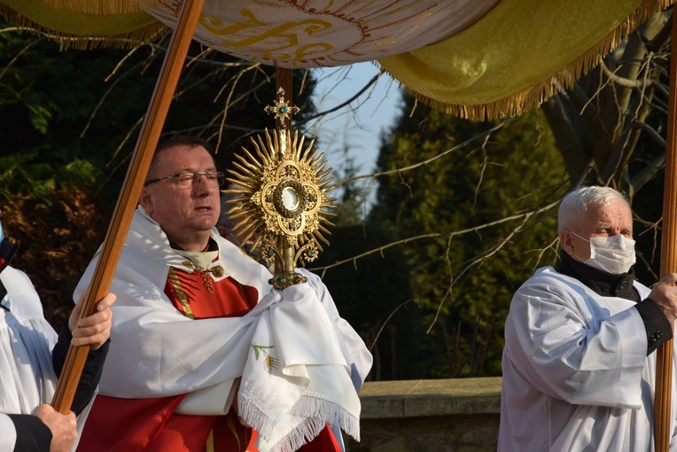 Poświęcenie figury św. Katarzyny w Rzeczycy 