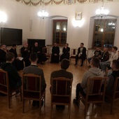 Spotkanie rekolektantów z biskupem ordynariuszem.