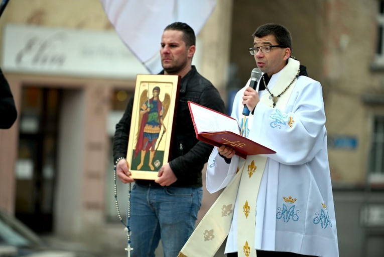 Męski Różaniec ze św. Michałem Archaniołem