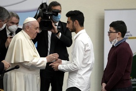 Mario, uciekinie z Syrii z Franciszkiem