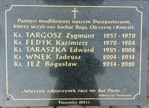 Paszowice. Tablica pamięci o proboszczach