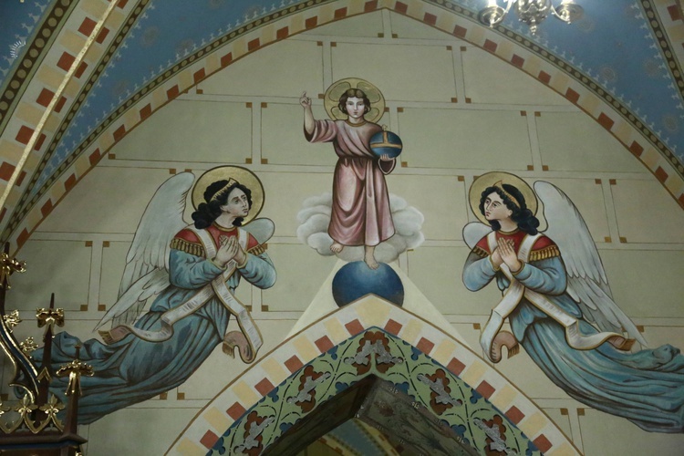 Polichromia kościoła w Lubczy