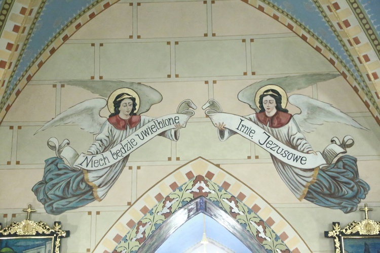 Polichromia kościoła w Lubczy