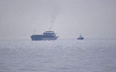 Zderzenie statków na Bałtyku. 55-metrowy frachtowiec przewrócił się do góry dnem