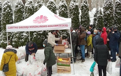 Kilkaset osób wzięło udział w wigiliach Caritas