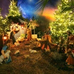 Obory. Szopka bożonarodzeniowa w Sanktuarium Matki Bożej Bolesnej [oo. karmelici]