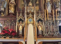 Tron biskupa w centralnym kościele diecezji w Gliwicach. To fotel papieski, z którego korzystał Jan Paweł II podczas wizyty w Gliwicach 17 czerwca 1999 roku. 