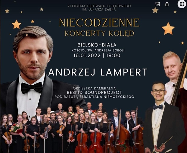 Gościem tego kolędowania będzie Andrzej Lampert, znany polski śpiewak operowy.