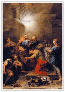 Jean Restout "Ananiasz przywraca wzrok św. Pawłowi", olej na płótnie, 1719 r. Luwr, Paryż