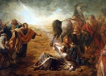 Obraz namalowany przez Antoniego Cygana - Nawróćenie św. Pawła, parafia św. Pawła Zabrze Pawłów