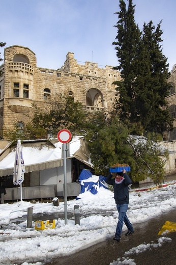 Jerozolima pod śniegiem