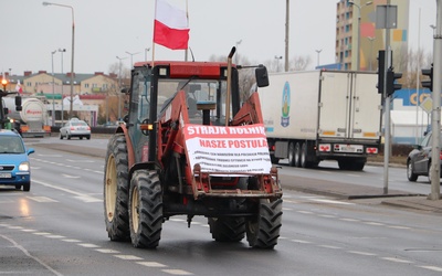 Rolnicy wyjechali na ulice m.in. w Łowiczu, Rawie Mazowieckiej czy Skierniewicach.