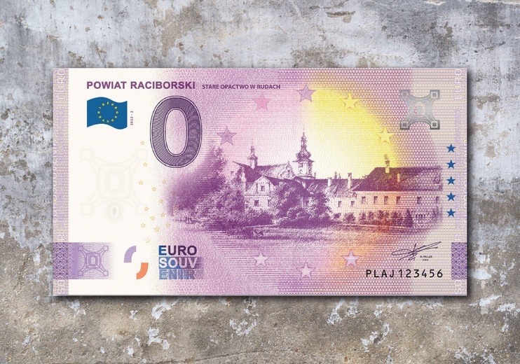 Stare Opactwo w Rudach na kolekcjonerskim banknocie 0 euro