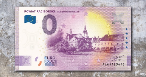 Stare Opactwo w Rudach na kolekcjonerskim banknocie 0 euro
