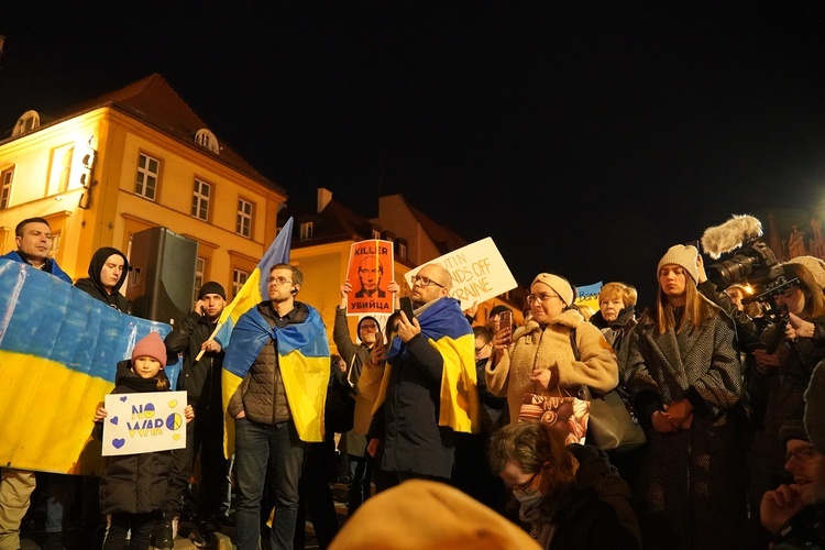 Wiec solidarności z Ukrainą we Wrocławiu