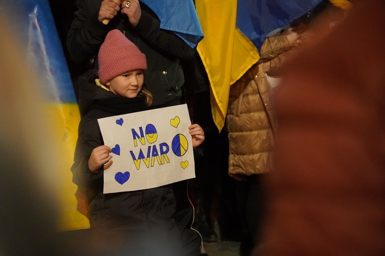 Wiec solidarności z Ukrainą we Wrocławiu