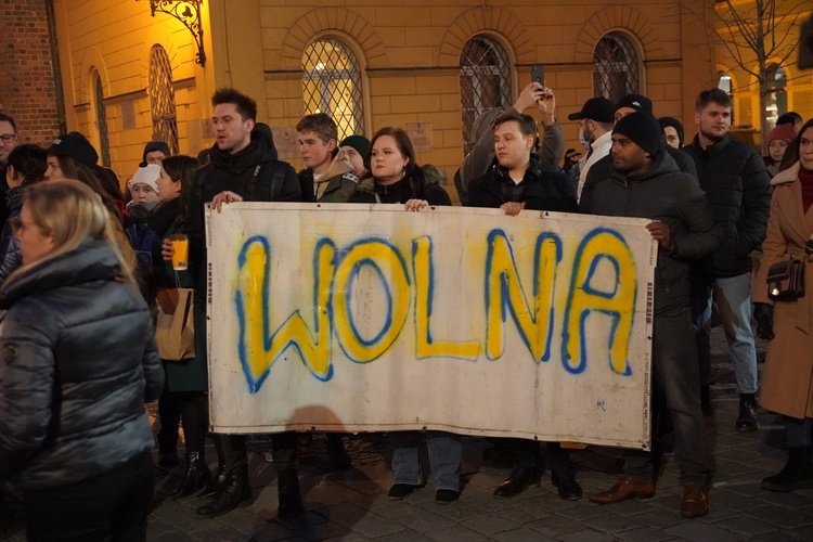 Wiec solidarności z Ukrainą we Wrocławiu