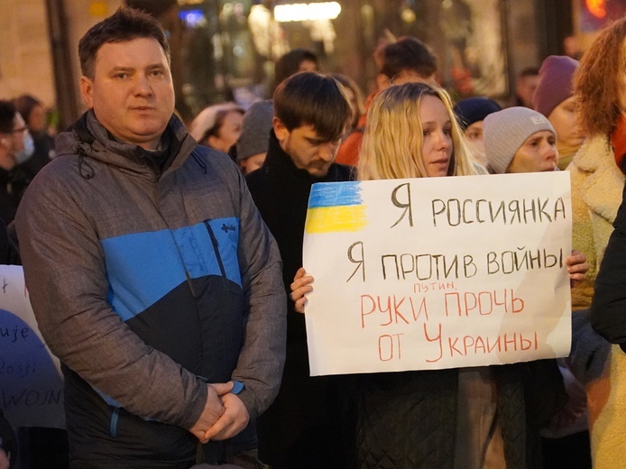 Wiec solidarności z Ukrainą we Wrocławiu