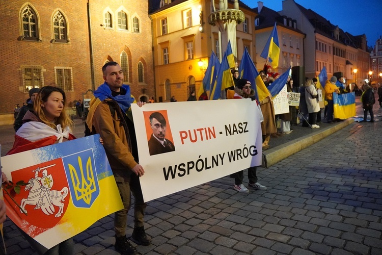 Wiec solidarności z Ukrainą we Wrocławiu