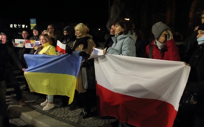 Legnica. Wiec poparcia dla Ukrainy