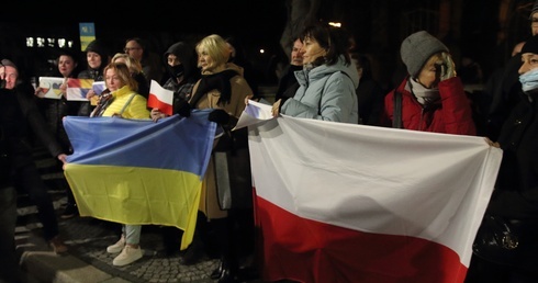 Legnica. Wiec poparcia dla Ukrainy